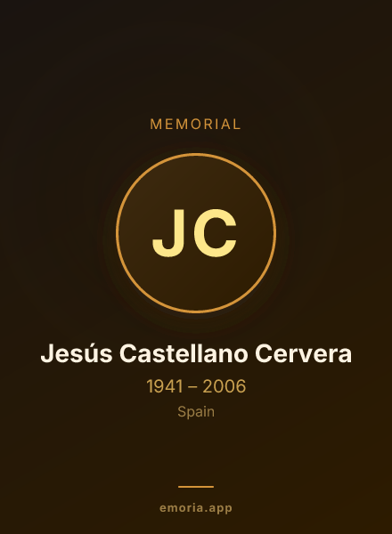 Memorial portrait of Jesús Castellano Cervera