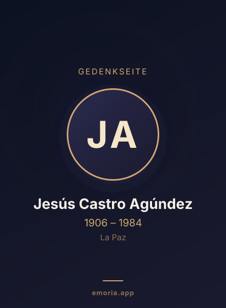 Gedenkportrait von Jesús Castro Agúndez