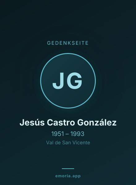 Gedenkportrait von Jesús Castro González