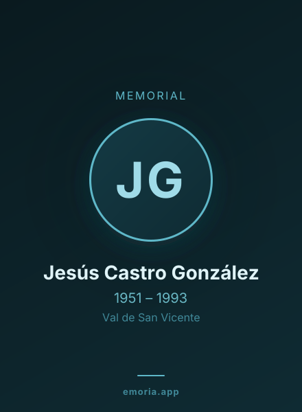 Memorial portrait of Jesús Castro González