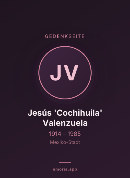Gedenkportrait von Jesús 'Cochihuila' Valenzuela