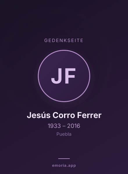 Gedenkportrait von Jesús Corro Ferrer