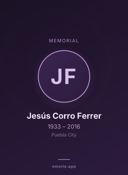 Memorial portrait of Jesús Corro Ferrer