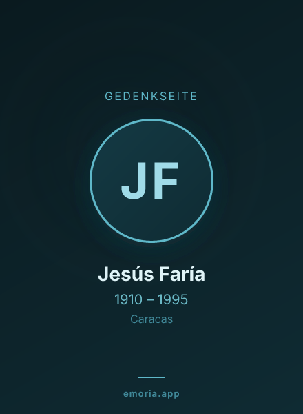 Gedenkportrait von Jesús Faría