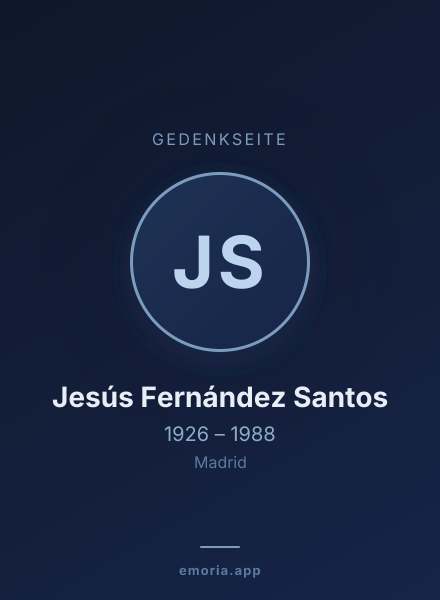 Gedenkportrait von Jesús Fernández Santos