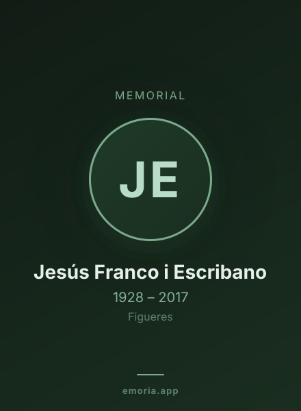 Memorial portrait of Jesús Franco i Escribano