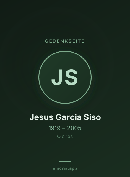 Gedenkportrait von Jesus Garcia Siso