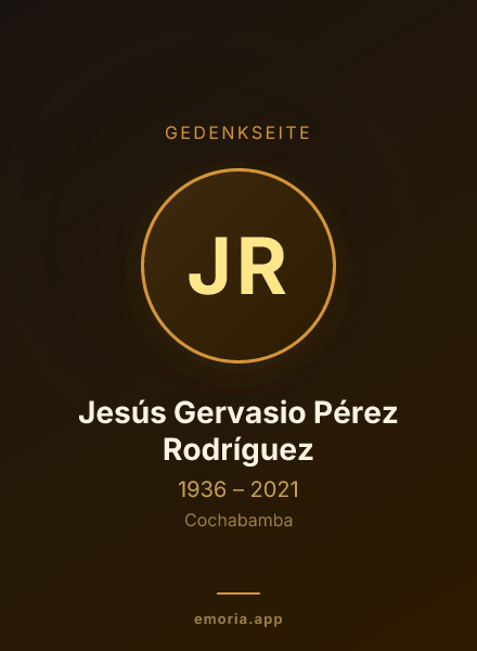 Gedenkportrait von Jesús Gervasio Pérez Rodríguez