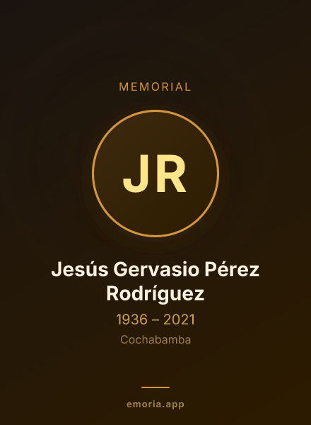 Memorial portrait of Jesús Gervasio Pérez Rodríguez