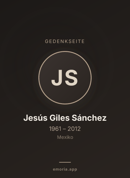 Gedenkportrait von Jesús Giles Sánchez