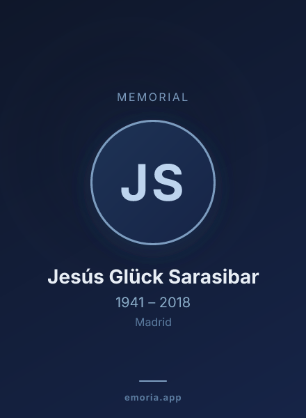 Memorial portrait of Jesús Glück Sarasibar