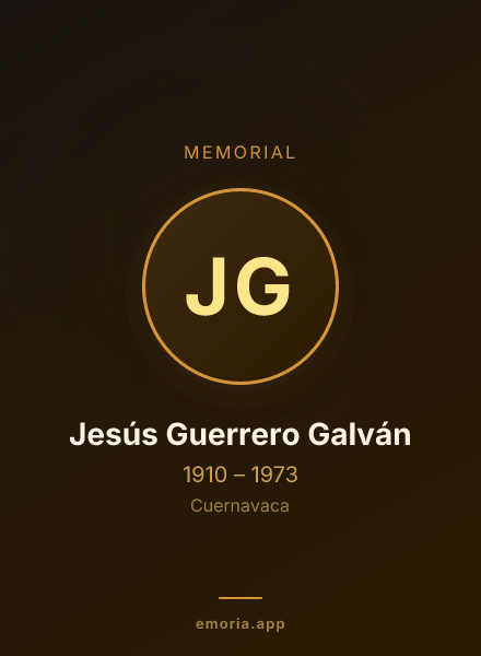 Memorial portrait of Jesús Guerrero Galván