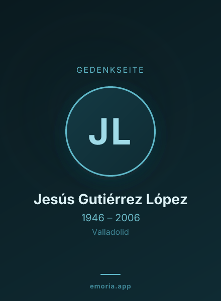 Gedenkportrait von Jesús Gutiérrez López