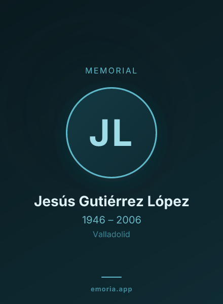 Memorial portrait of Jesús Gutiérrez López