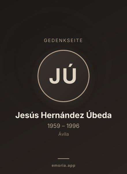 Gedenkportrait von Jesús Hernández Úbeda