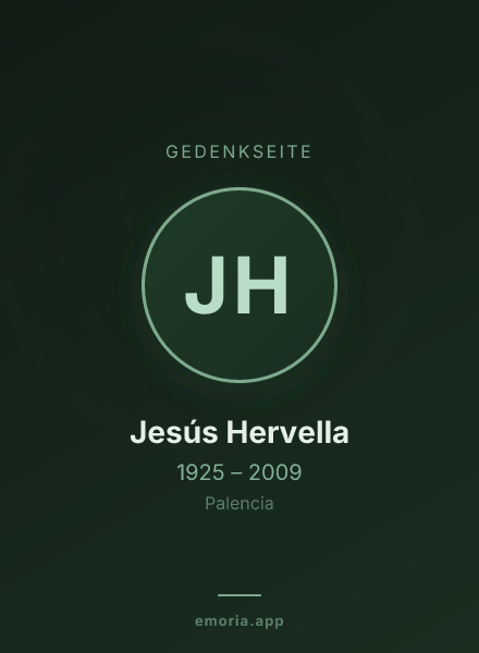 Gedenkportrait von Jesús Hervella