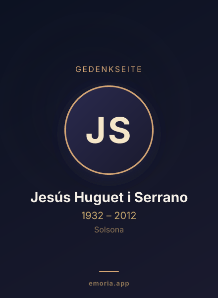 Gedenkportrait von Jesús Huguet i Serrano