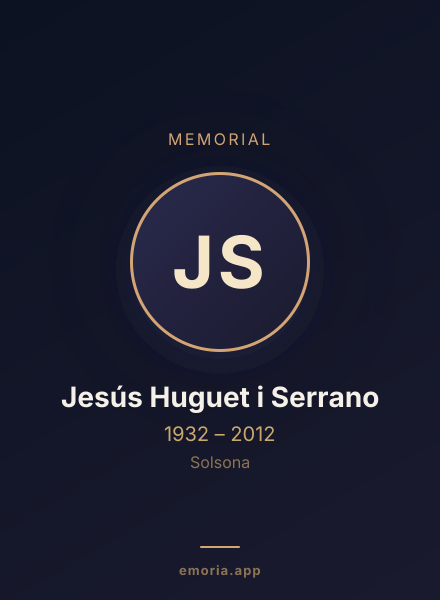 Memorial portrait of Jesús Huguet i Serrano
