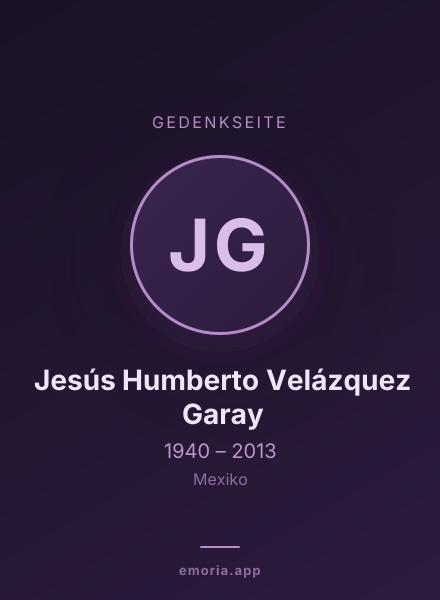 Gedenkportrait von Jesús Humberto Velázquez Garay