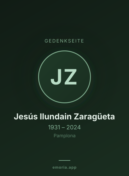 Gedenkportrait von Jesús Ilundain Zaragüeta