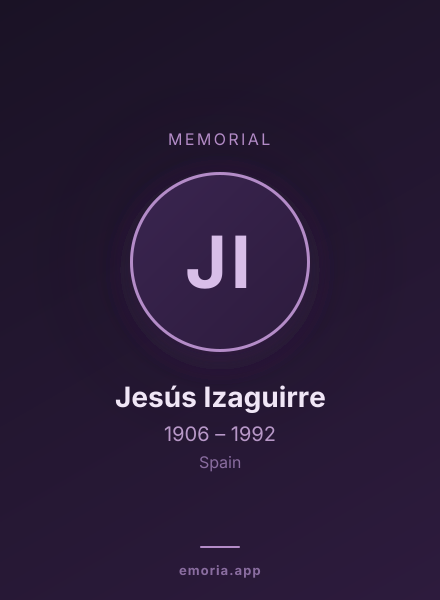Memorial portrait of Jesús Izaguirre