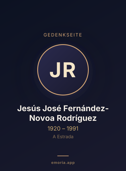 Gedenkportrait von Jesús José Fernández-Novoa Rodríguez