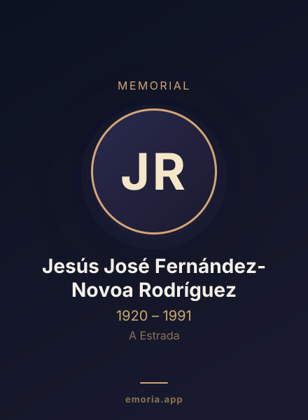 Memorial portrait of Jesús José Fernández-Novoa Rodríguez