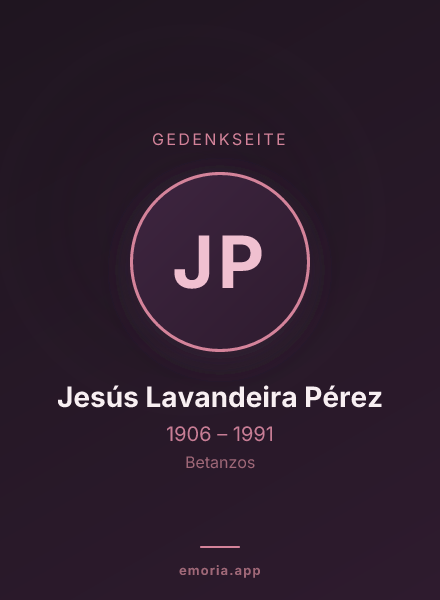 Gedenkportrait von Jesús Lavandeira Pérez