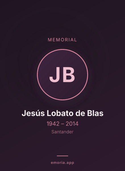 Memorial portrait of Jesús Lobato de Blas