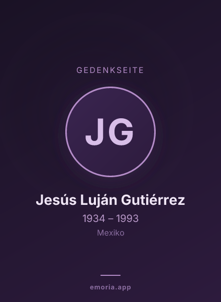 Gedenkportrait von Jesús Luján Gutiérrez