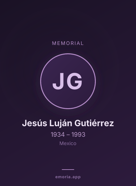 Memorial portrait of Jesús Luján Gutiérrez