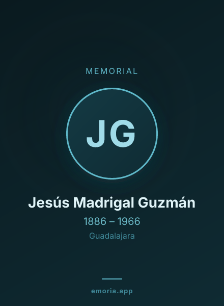 Memorial portrait of Jesús Madrigal Guzmán