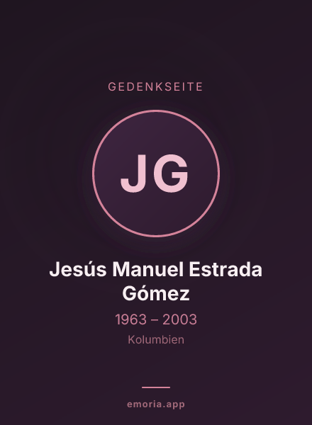 Gedenkportrait von Jesús Manuel Estrada Gómez