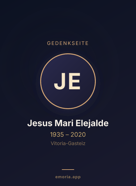 Gedenkportrait von Jesus Mari Elejalde