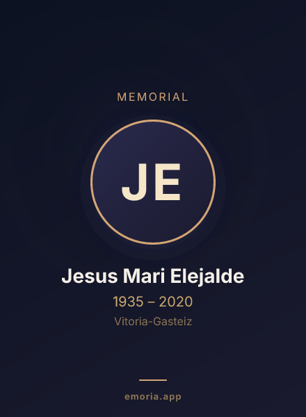 Memorial portrait of Jesus Mari Elejalde