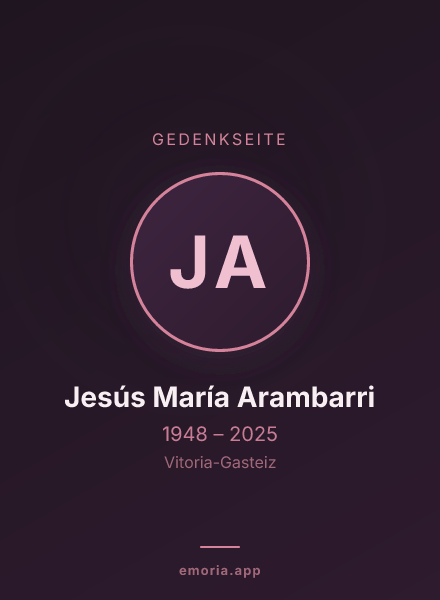 Gedenkportrait von Jesús María Arambarri