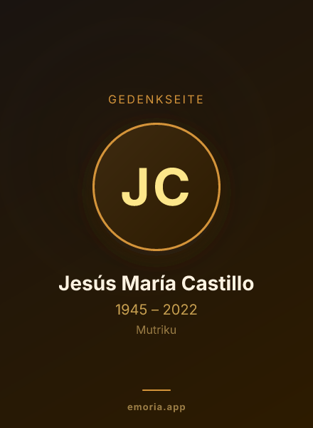 Gedenkportrait von Jesús María Castillo