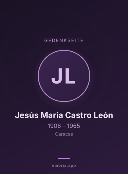 Gedenkportrait von Jesús María Castro León