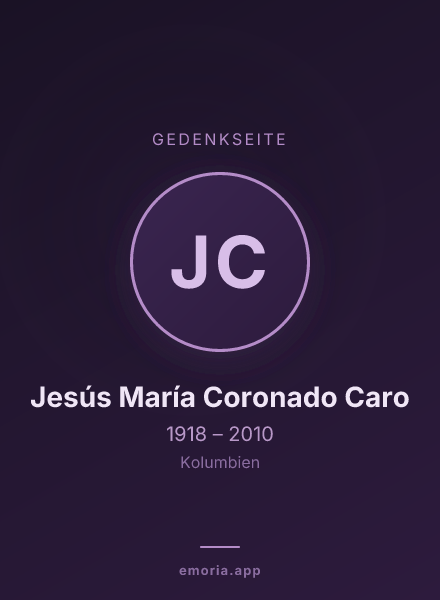 Gedenkportrait von Jesús María Coronado Caro