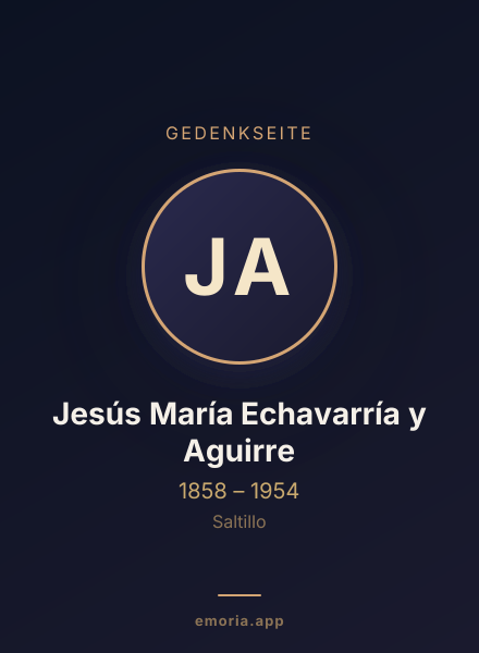 Gedenkportrait von Jesús María Echavarría y Aguirre