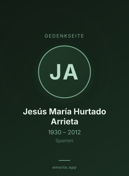 Gedenkportrait von Jesús María Hurtado Arrieta