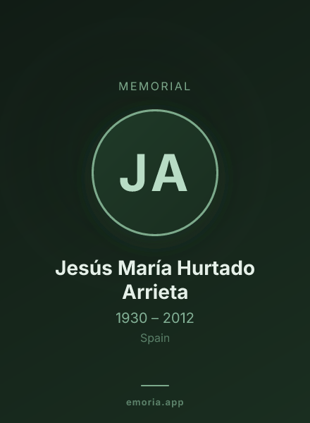 Memorial portrait of Jesús María Hurtado Arrieta