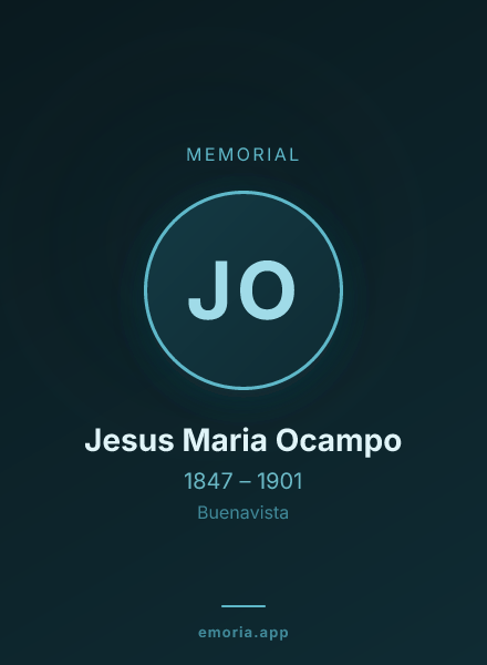Memorial portrait of Jesus Maria Ocampo