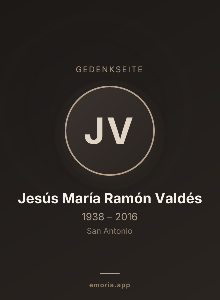 Gedenkportrait von Jesús María Ramón Valdés