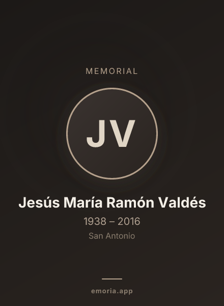 Memorial portrait of Jesús María Ramón Valdés