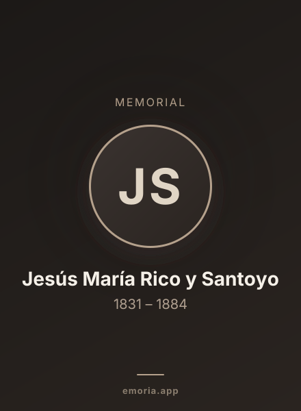 Memorial portrait of Jesús María Rico y Santoyo