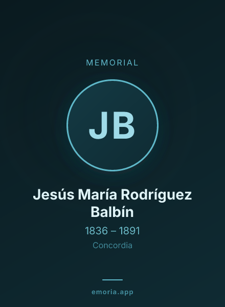 Memorial portrait of Jesús María Rodríguez Balbín
