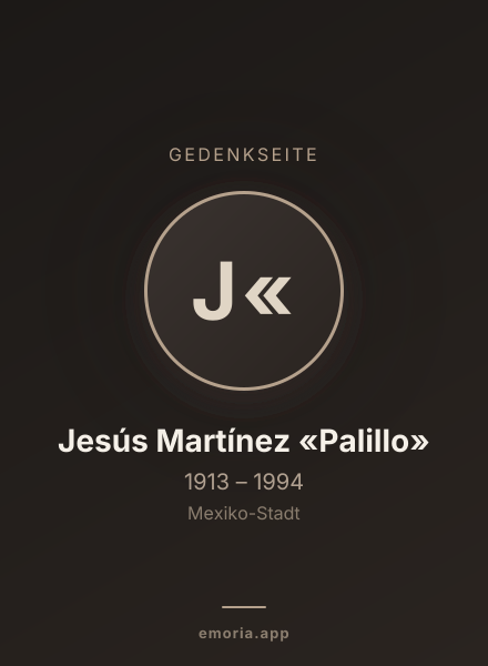 Gedenkportrait von Jesús Martínez «Palillo»