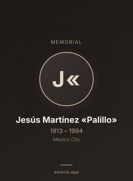 Memorial portrait of Jesús Martínez «Palillo»