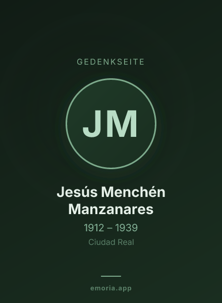 Gedenkportrait von Jesús Menchén Manzanares